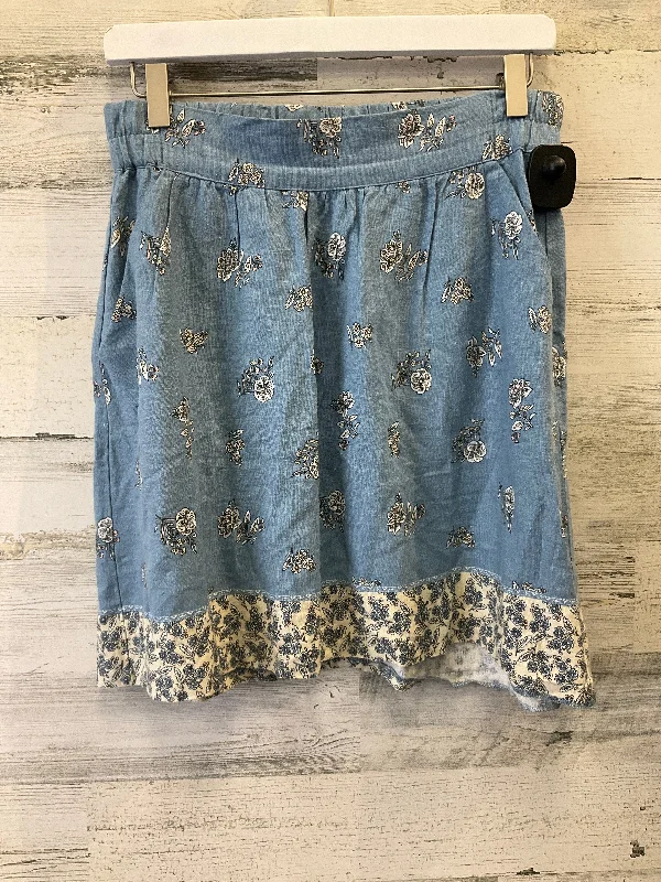 Blue Skirt Mini & Short Loft, Size 4 Cozy Mini Skirt