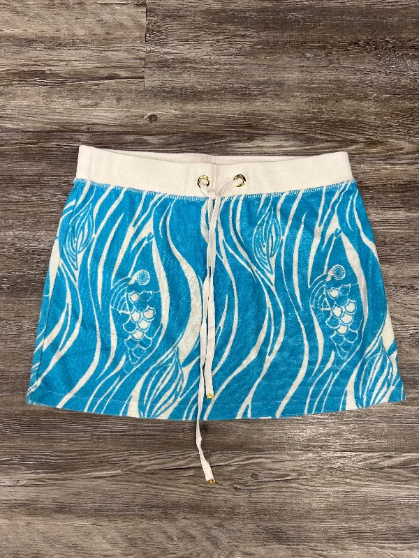 Blue & White Skirt Mini & Short Lilly Pulitzer, Size M Chic Denim Skirt