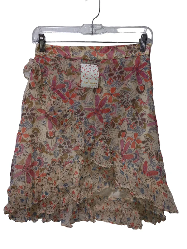 Floral Print Skirt Mini & Short Free People, Size Xs Boho Mini Skirt