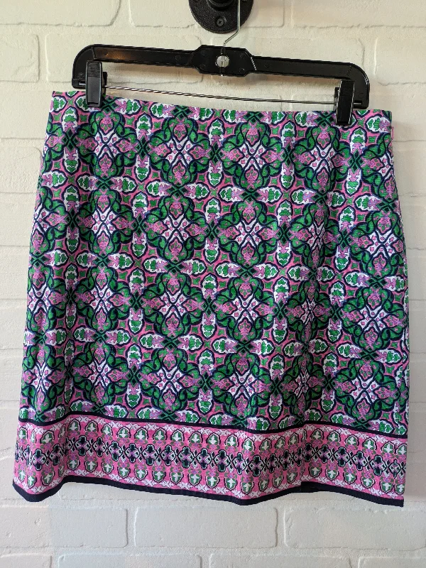 Green & Pink Skirt Mini & Short Talbots, Size 10petite Flirty Mini Skirt