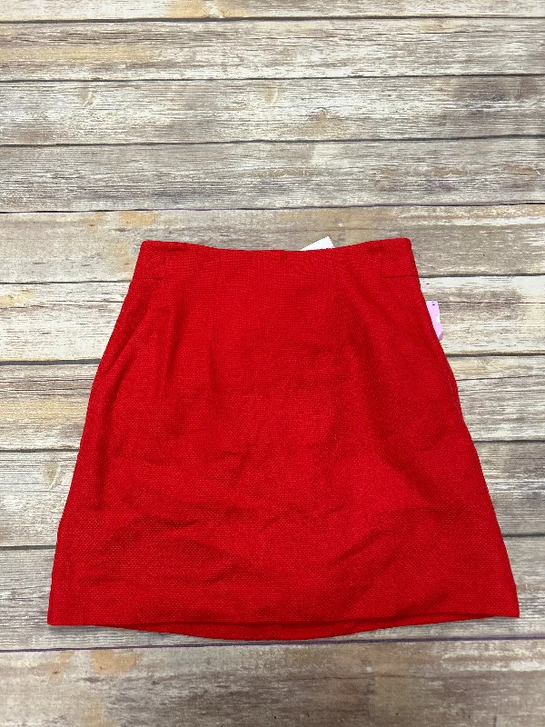 Red Skirt Mini & Short Ann Taylor, Size 2 Flirty Mini Skirt