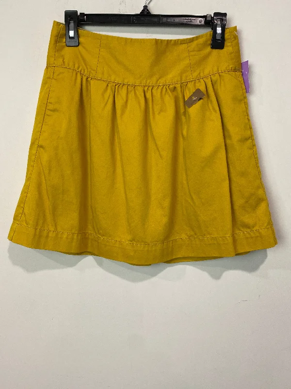 Yellow Skirt Mini  Fossil, Size Xs Lace-up Mini Skirt