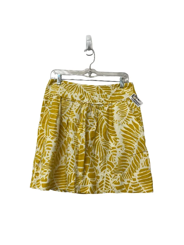 Yellow Skirt Mini & Short Loft, Size 4 Long-sleeve Mini Skirt