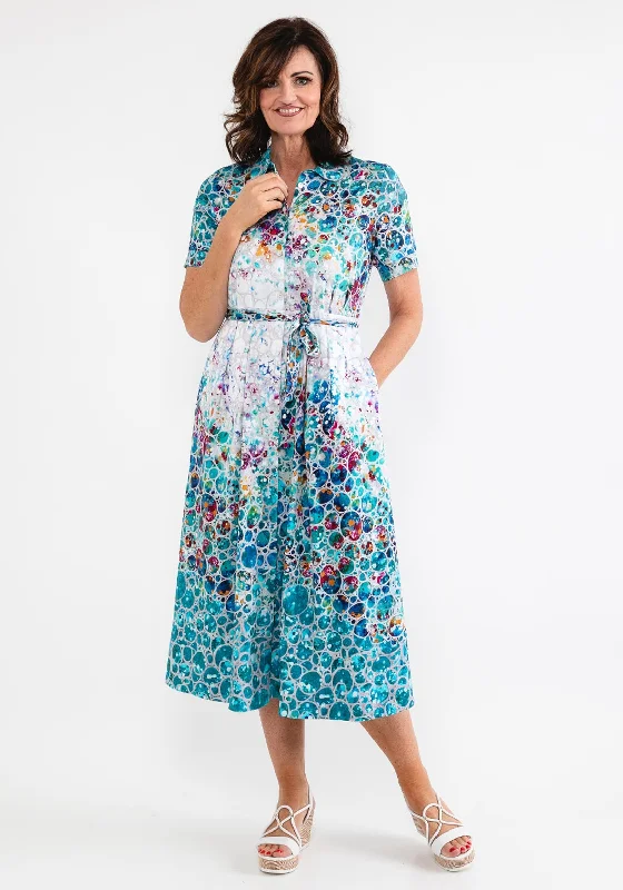 Dolcezza Bubble Print Maxi Shirt Dress, Multi Comfortable Maxi Skirt