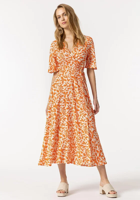 Tiffosi Paris Wrap Maxi Dress, Orange Chic Maxi Dress