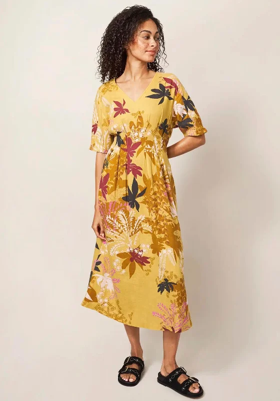 White Stuff Kate Mix Print Maxi Dress, Yellow Multi Sleek Maxi Skirt