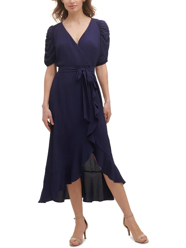 Womens Ruffled Long Maxi Dress Soft Pleated Maxi