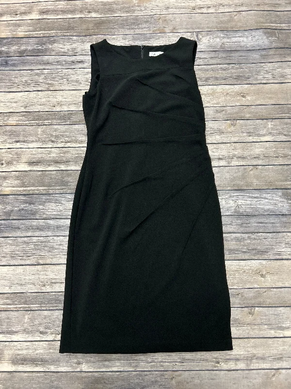 Dress Casual Midi By Calvin Klein In Black, Size: M Fitted Midi Skirt