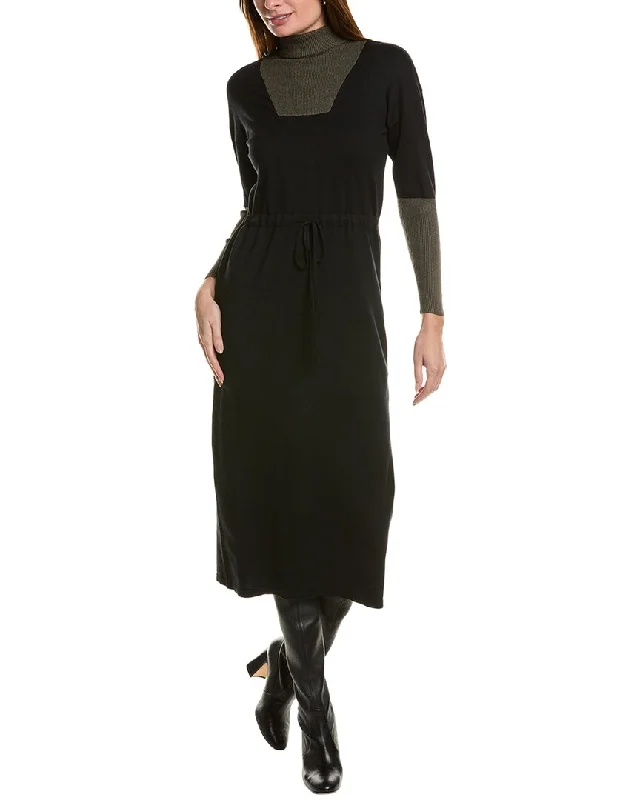 YAL New York Turtleneck Sweaterdress Sweater Dress with Belt