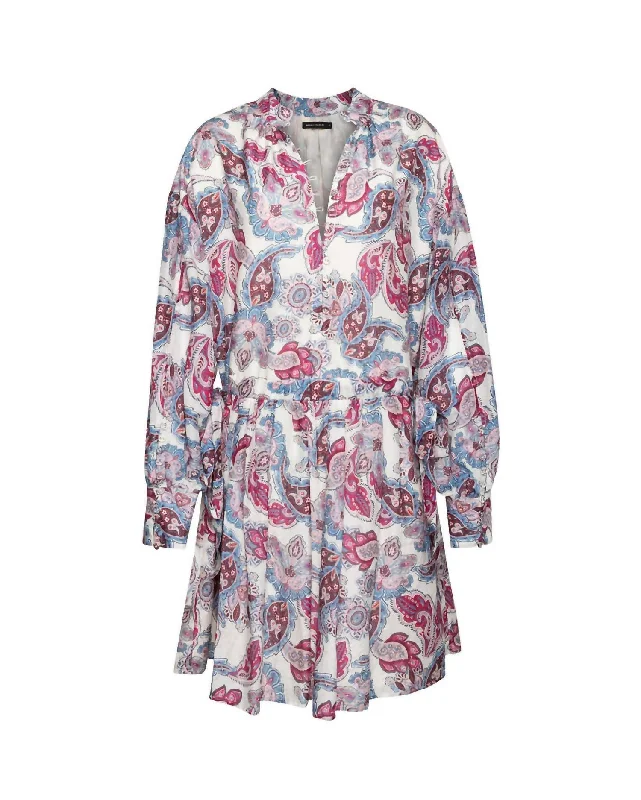 Anita Shirt Dress In Pristine Paisley Light Wrap Shirt Dress