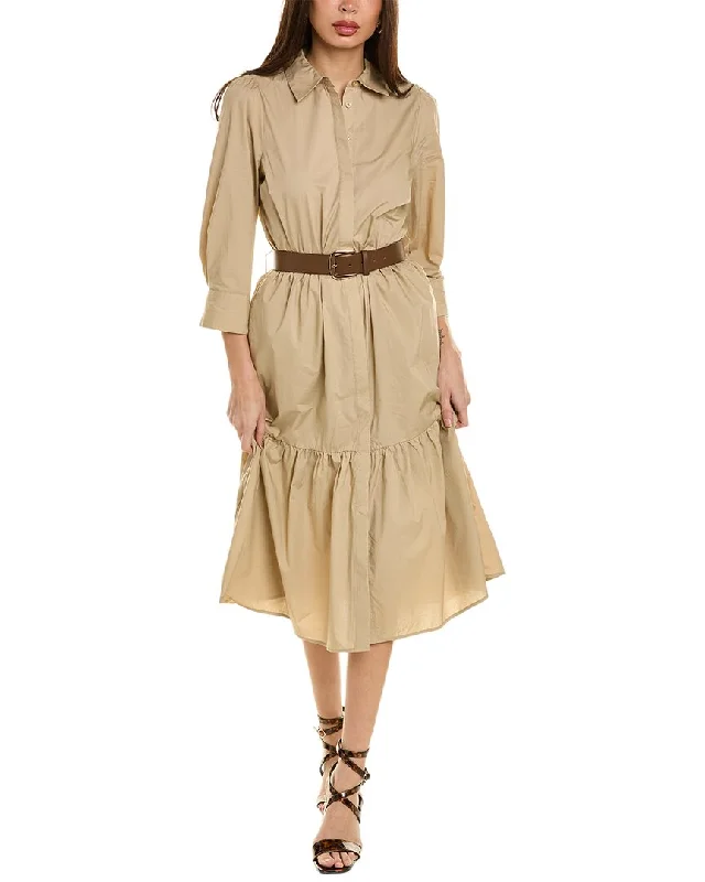 Ellen Tracy Belted Shirtdress Fashionable Shirt Dress