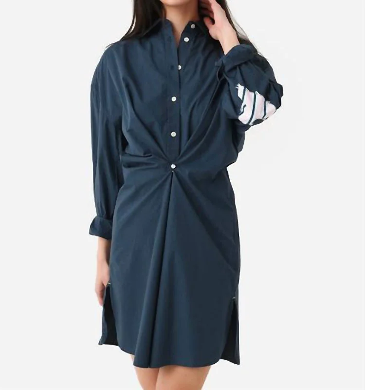 Lilli Shirtdress In Midnight Flared Shirt Dress