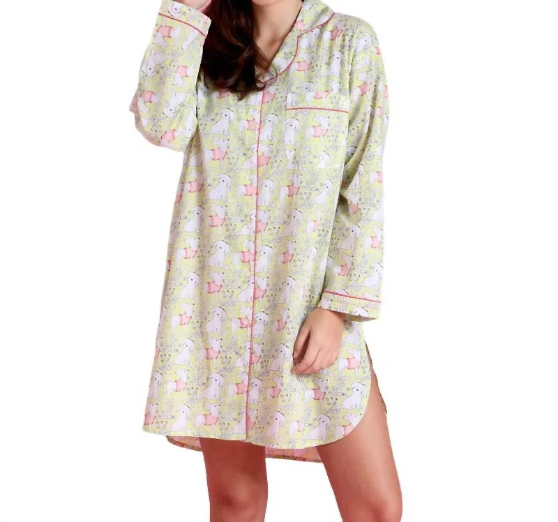 Woof Friends Nightshirt In Multi Shirt Dress Wrap